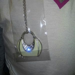 Brand New Purse Necklace and Stud Earrings